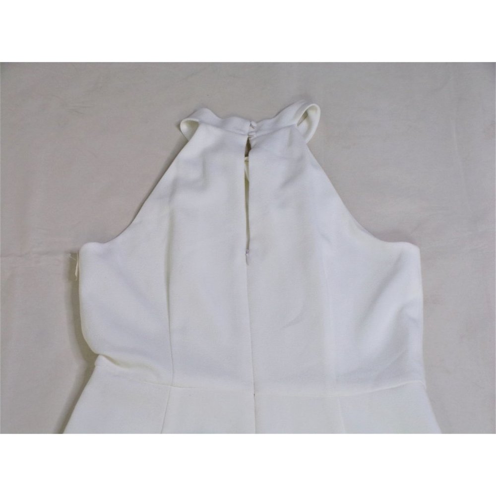 SOLD JULIA JORDAN Halter Wide Leg Jumpsuit Romper Sleeveless Ivory 10 NEW - Picture 10 of 10